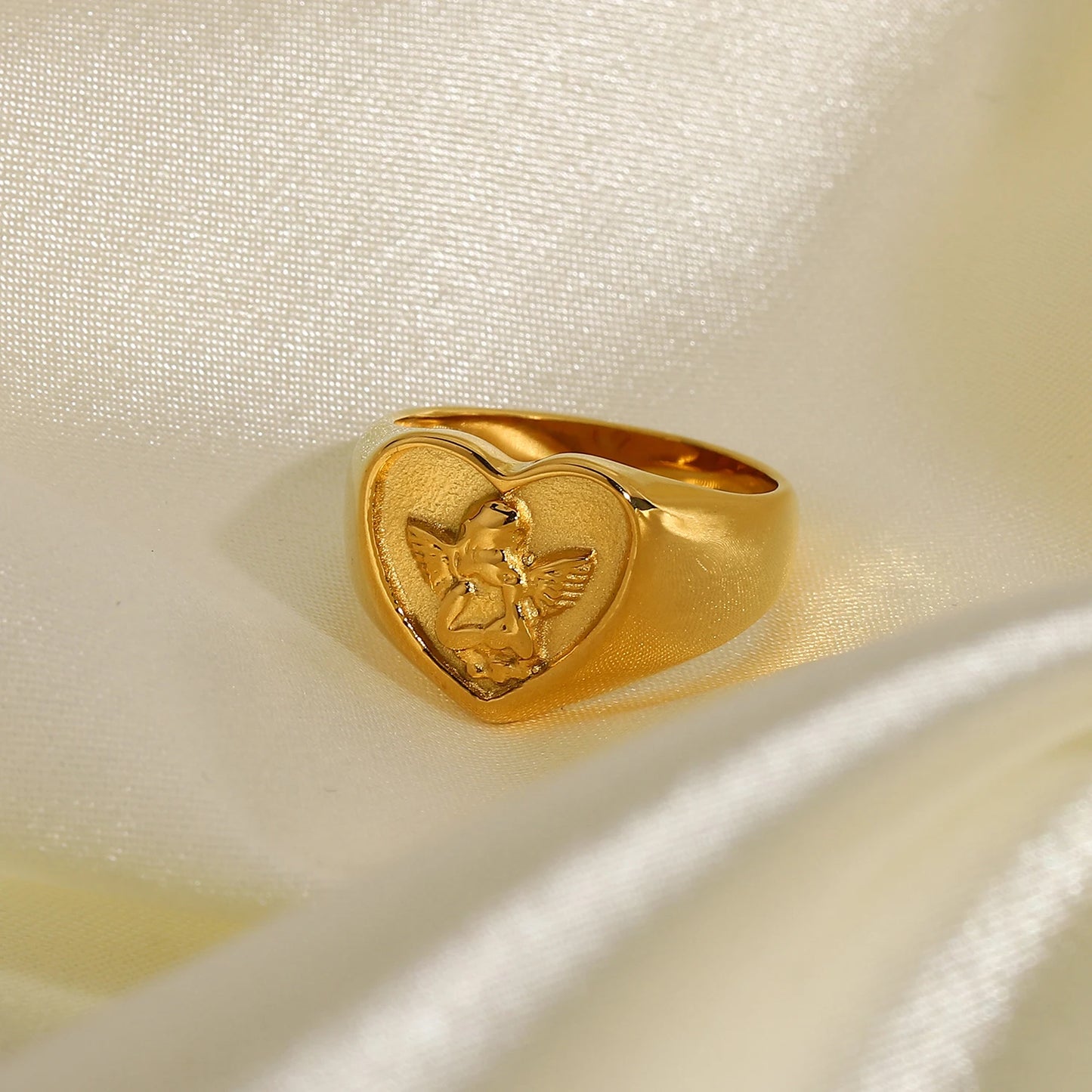 Heart Shape Angel Ring
