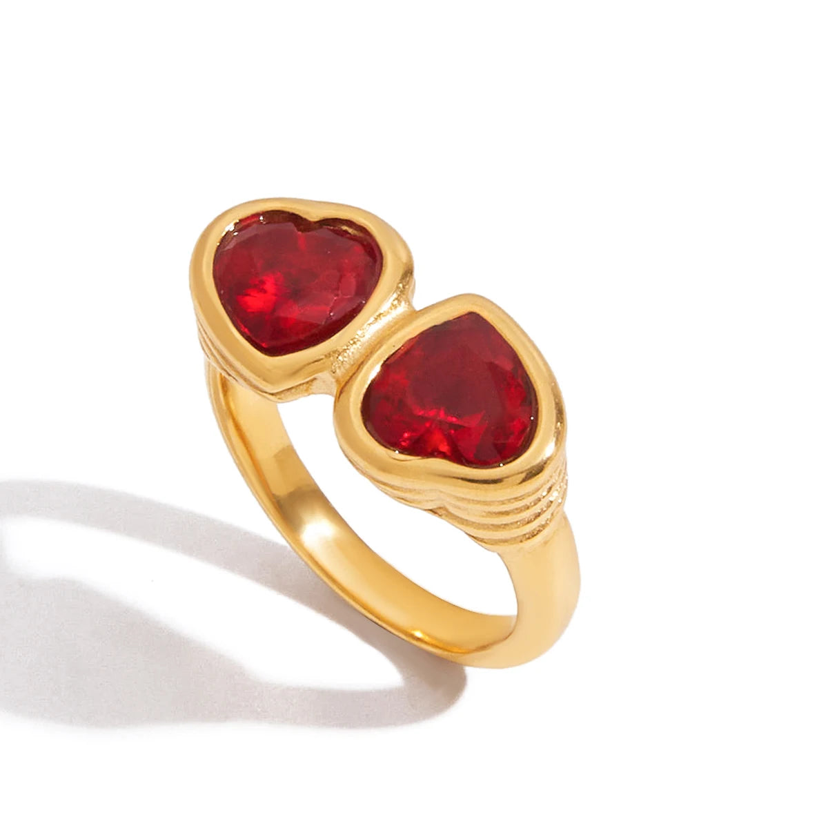 Vintage Heart-shape Red Ring