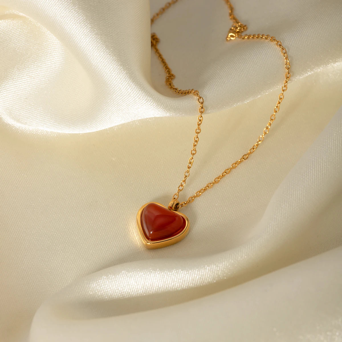 Agate Heart Necklace